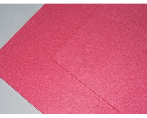 Фетр жесткий 1 мм, цв. ярко-розовый - 1 лист.