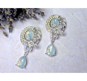 Серединка ювелирная с подвеской, цв. белый №16 - 1 шт.