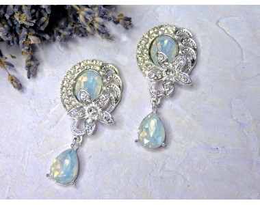 Серединка ювелирная с подвеской, цв. белый №16 - 1 шт.