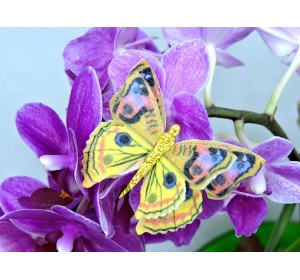 Бабочка фетровая двойная №16 - 1 ком.