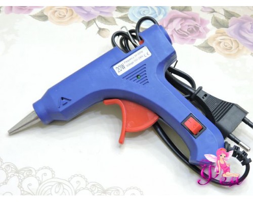 Клеевой термопистолет 20вт (7мм)цв. синий  - 1шт