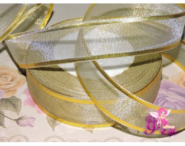Декоративную ленту 25мм золотого цвета - 1м