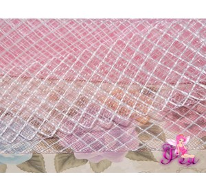 Регилин мягкий 45 мм, цв. розовый 2  с белой нитью ( 1 м)