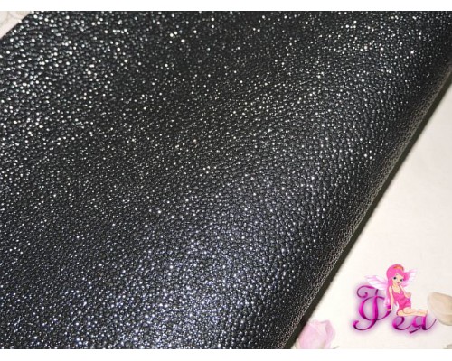 Кожзам "Сахара",  черного цвета