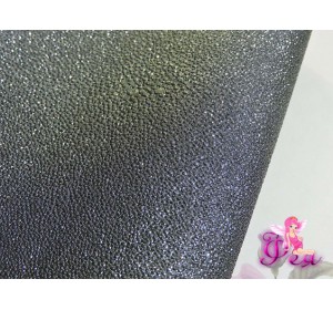 Кожзам "Сахара",  черного-серебреного цвета