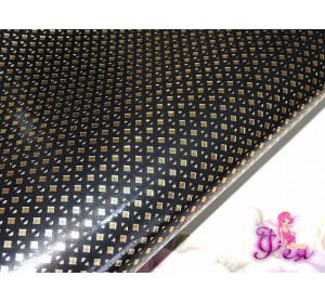 Кожзам "Антик" золото, черного цвета