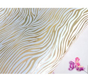 Кожзам "Тигр"  золото, бежевого цвета