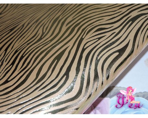 Кожзам "Тигр"  золото, золотистого цвета