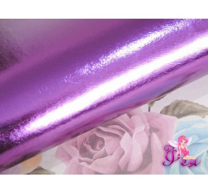 Кожзам "Металлик" , фиолетового цвета