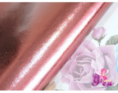 Кожзам "Металлик" , вишневого  цвета