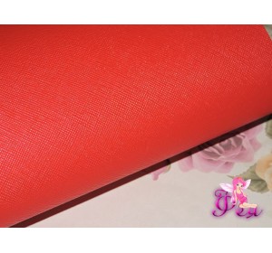 Кожзам "Кантри", красного цвета 