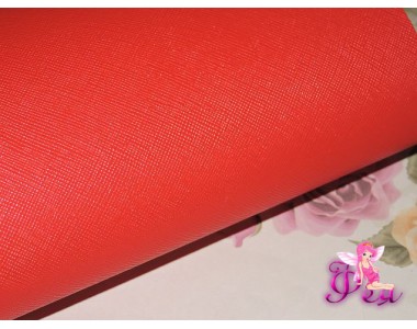 Кожзам "Кантри", красного цвета