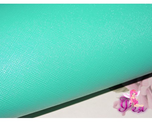 Кожзам "Кантри", бирюзового цвета 