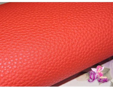 Кожзам "Классик", красного цвета