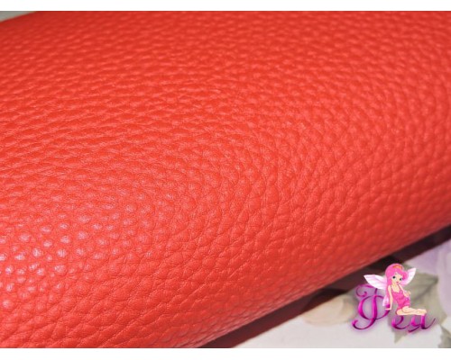 Кожзам "Классик", красного цвета