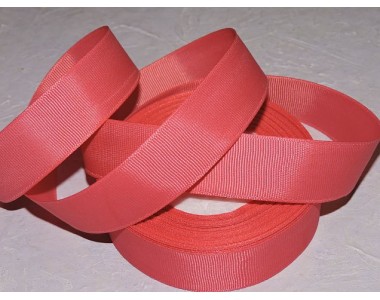 Репсовая лента 25 мм, цв. розовая пенка - 1м.