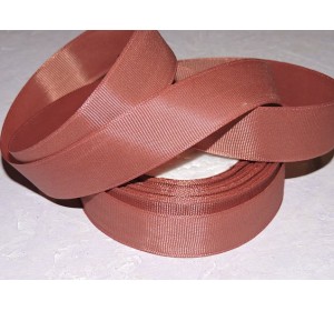 Репсовая лента 25 мм, цв. светло-коричневый - 1 м.