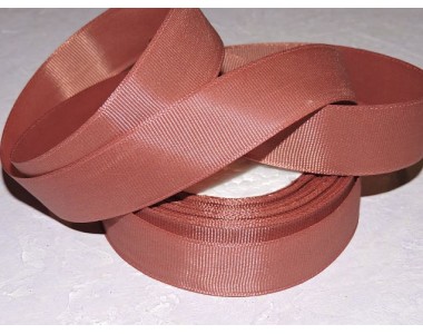 Репсовая лента 25 мм, цв. светло-коричневый - 1 м.