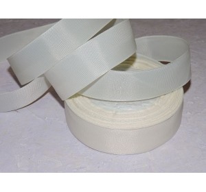 Репсовая лента 25 мм, цв. кремовый - 1 м.