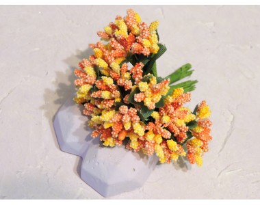 Букетик тычинок из 12 шт, цв. оранжево-желтый  - 1 букетик.