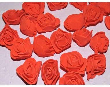 Роза 35 мм из фоамирана, цв. красный - 1 шт.