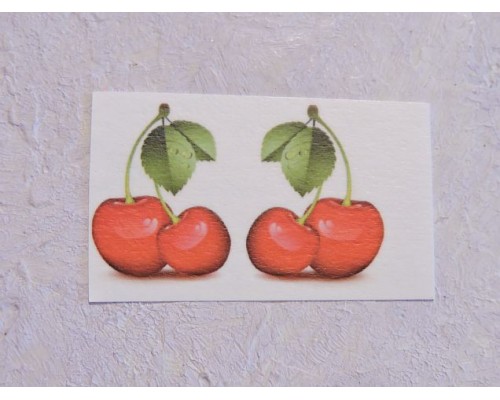 Термонаклейка "Черешня" высота - 2,5 см (пара)