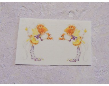 Термонаклейка "Фея с бельчонком" высота - 2,5 см (пара)