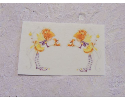 Термонаклейка "Фея с бельчонком" высота - 2,5 см (пара)