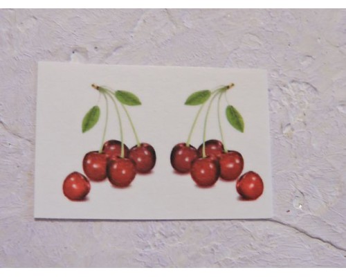 Термонаклейка "Вишня" высота - 2,5 см (пара)