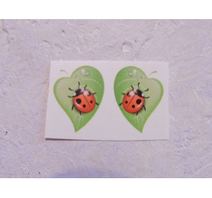 Термонаклейка "Божья коровка" высота - 2,5 см (пара)