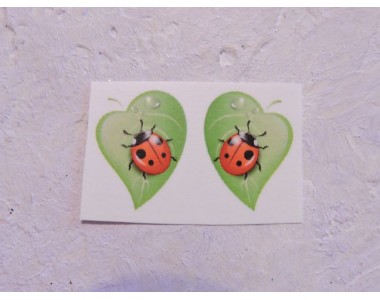 Термонаклейка "Божья коровка" высота - 2,5 см (пара)