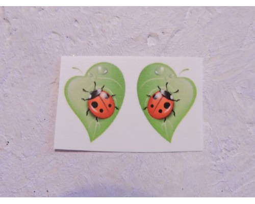 Термонаклейка "Божья коровка" высота - 2,5 см (пара)