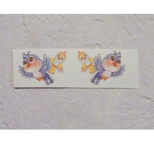Термонаклейка "Птички" высота - 2.0 см, ширина - 3.0 см (пара)