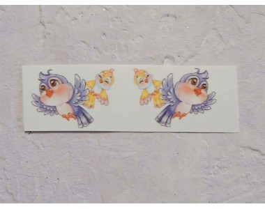 Термонаклейка "Птички" высота - 2.0 см, ширина - 3.0 см (пара)