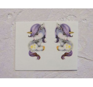 Термонаклейка "Единорог" высота - 2.5 см, ширина - 1,5 см (пара)