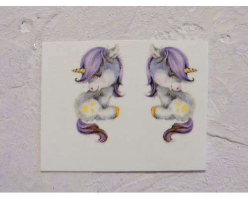 Термонаклейка "Единорог" высота - 2.5 см, ширина - 1,5 см (пара)