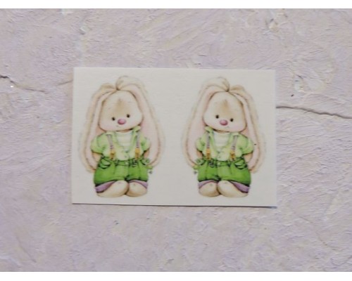 Термонаклейка "Зайка " высота -3,0 см (пара)