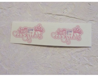 Термонаклейка "Надпись розовая" высота - 1.5 см, ширина - 3.0 см (пара)