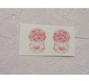 Термонаклейка "Букет" высота -2.5 см (пара)