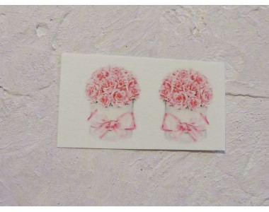 Термонаклейка "Букет" высота -2.5 см (пара)