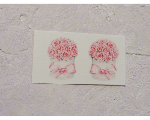 Термонаклейка "Букет" высота -2.5 см (пара)