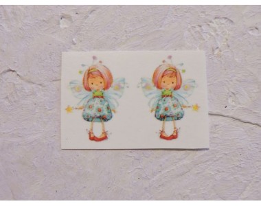 Термонаклейка "Феечка " высота -2.5 см (пара)