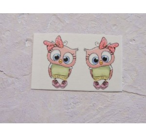 Термонаклейка "Совушка " высота -3.0 см (пара)