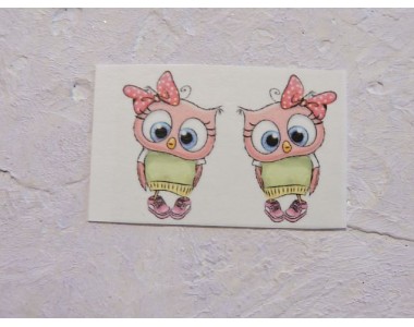 Термонаклейка "Совушка " высота -3.0 см (пара)