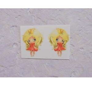 Термонаклейка "Принцесса" высота - 2.5 см, ширина - 1,5 см (пара)