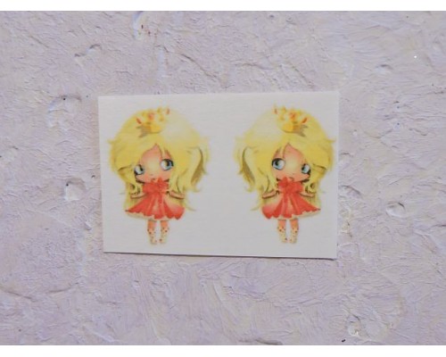 Термонаклейка "Принцесса" высота - 2.5 см, ширина - 1,5 см (пара)