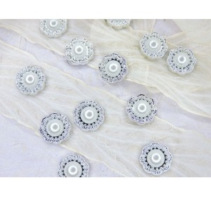 Кабошон флоризель 18 мм пластик - 1 шт.