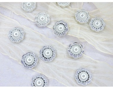 Кабошон флоризель 18 мм пластик - 1 шт.