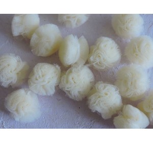 Помпон из фатина 2,5 см, цв. бежевый - 1 шт.