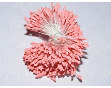 Тычинки для цветов 6 мм, цв. постельный красный  - 30 нитей (1 пучок)